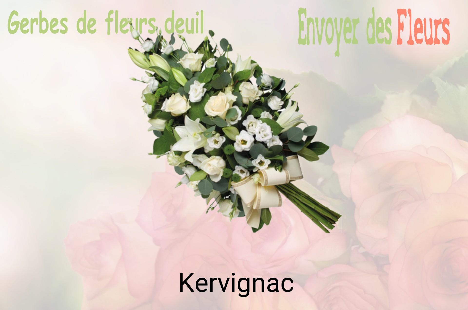 Gerbe de fleurs de deuil livrée à Kervignac